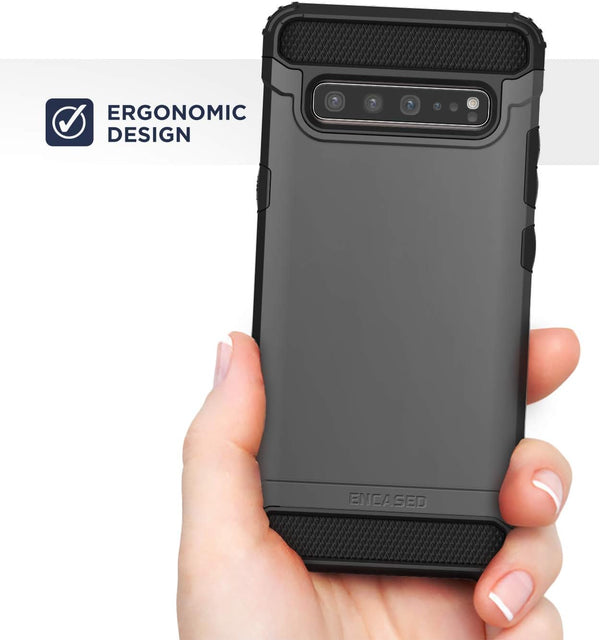 Heavy Duty Galaxy S10 5G Case (Scorpio Armor) Military Grade Rugged Protective Cover for Samsung S10 5G (Black)