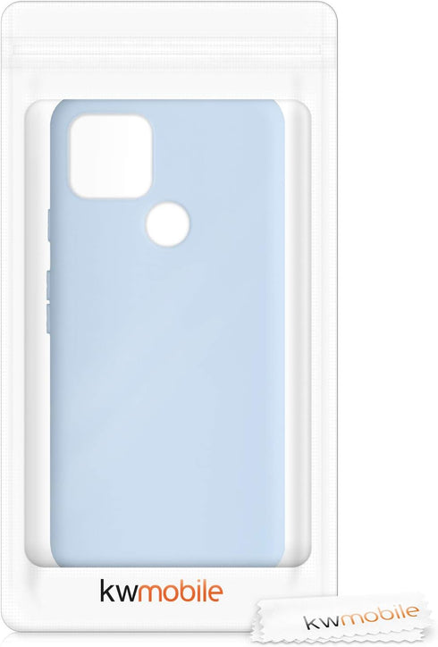 kwmobile Case Compatible with Google Pixel 4a 5G, Soft Slim Protective TPU Silicone Cover - Light Blue Matte