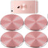 SALEX 4 Pack Cute Pink Metal Plates Set for Magnetic Car Mount - Rose Gold Round Discs Without Holes for Phone Holder