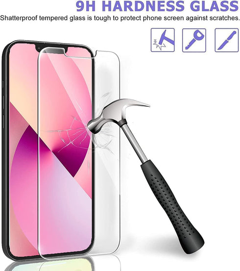 Ferilinso iPhone 13 Mini Screen Protector 3 Pack, HD Tempered Glass, 9H Hardness, Case Friendly, Easy Install, 5G.