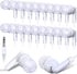 Kanayu 100 Pack Wired Earbuds, White Ear Headphones for Classroom, No Microphone with 3.5 MM Jack for Kids