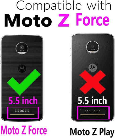 ELISORLI Moto Z Force Case, Rugged Thin Slim Anti-Slip Fit Rubber TPU Mobile Phone Protection Cover for Motorola