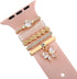 Decorative Love Rings Loops for Apple Watch, Compatible with Silicone Leather Bands, Diamond Sparkle Charms