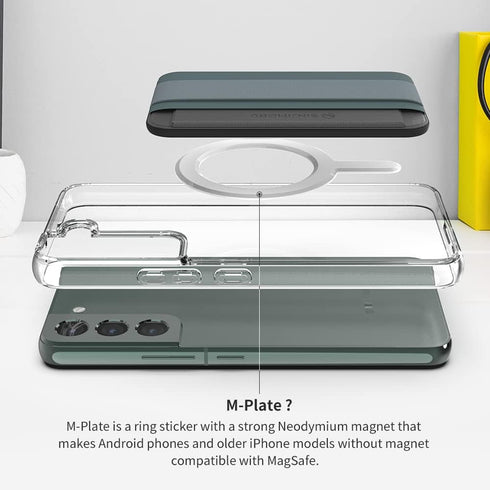 Sinjimoru Magnetic Wallet for iPhone, Magnetic Card Holder with Flap, Compatible with iPhone 15/14/13/12 Series