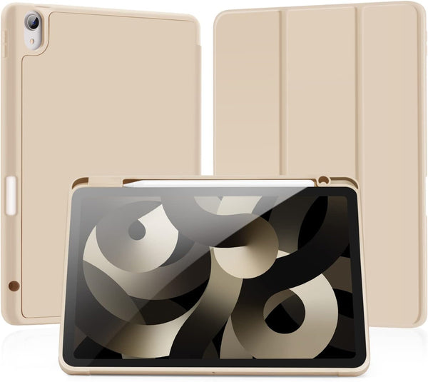 LovRug iPad Air 11 Inch Case (M2) 2024, Soft TPU Back Smart Protective Cover with Pencil Holder (Champagne Gold)