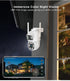 EVERSECU 6MP WiFi PTZ Security Camera Outdoor, Dual Lens, 360° View, Auto Tracking, Color Night Vision, 2-Way Audio