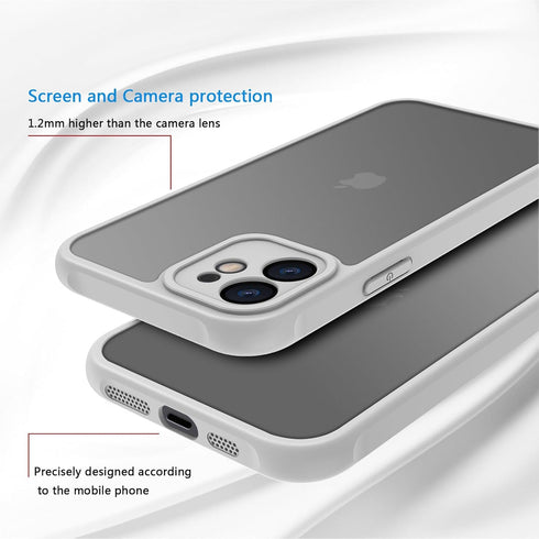 Matte Shockproof Protective Hard Back Slim Case for iPhone 11, Frosted Translucent Back Phone Cover, Anti-Fingerprint