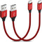 etguuds 2-Pack Short USB C Cable 1ft, 4.2A Fast Charging, Nylon Braided, Compatible with Samsung Galaxy S20, S10, Note