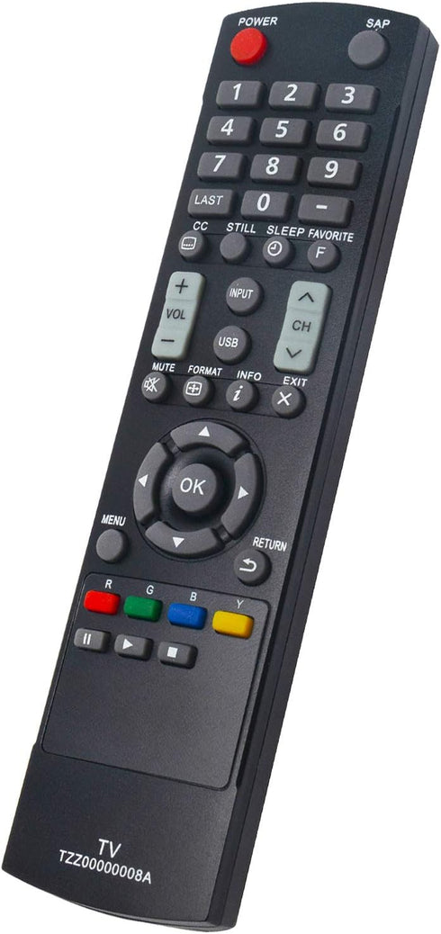 New TZZ00000008A Replacement Remote Control for Panasonic Viera LCD TV Models TC-L32C5, TC-L42U5
