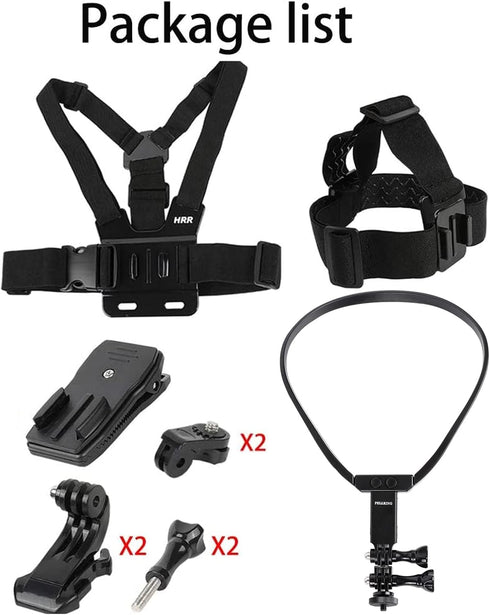 PellKing Accessories Kit for Insta360 One X4/X3/X2/X, Quick Release Head Strap Mount + Chest Mount Harness