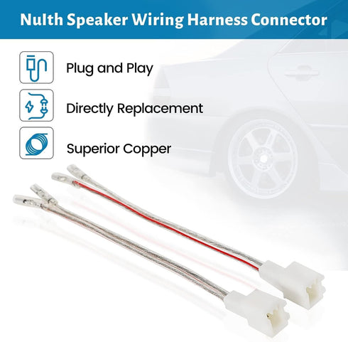 Nulth Front Door Speaker Wiring Harness Adapter for Hyundai Accent/Azera/Tucson 2005-2021