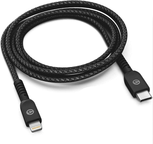 Galvanox iPhone Car Charger 18W Ultra Fast Charging Power Adapter with 6ft Braided USB-C to Lightning Cord, MFi