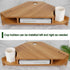 Triangle Monitor Stand Riser, Cut Triangle Desktop Corner Shelf with Drawers, Wooden Computer Stand with Storage for