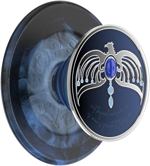 PopSockets Round Phone Grip Compatible with MagSafe, WB Harry Potter Dark Arts - Enamel Diadem, Adapter Ring Included,