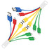 Multi USB Cable Charging Cable for Multiple Devices, USB to Multiple Connectors 6 in 1 Universal Charger Cord with
