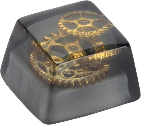Mechanical Keyboard Keycap, Universal Resin Keycap Accessories for Mechanical Keyboards (Black Gear)