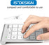 Foloda Wireless Number Pad, Portable 2.4Ghz USB 10 Keys Financial Accounting Numeric Keypad for Laptop, PC