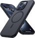 Lamicall iPhone 15 Pro Max Magnetic Case - Slim Translucent Hard Cover, Military Grade Shockproof, Anti-Slip Edge,