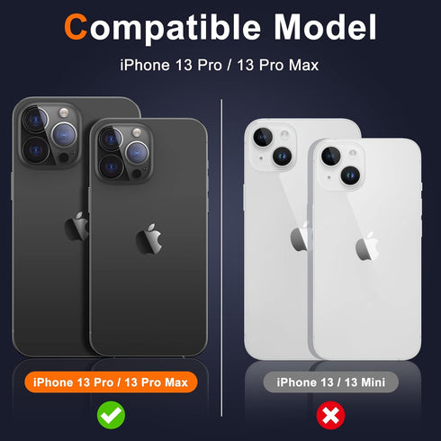 UniqueMe 3 Pack Camera Lens Protector for iPhone 13 Pro/iPhone 13 Pro Max, Tempered Glass, Scratch-Resistant, Clear