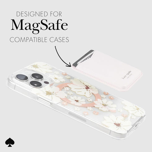 Kate Spade New York Magnetic Wallet/Card Holder, Compatible with MagSafe Wallet - Pale Dogwood