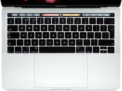 Silicone Keyboard Cover for MacBook Pro 13 15 inch 2019 2018 2017 2016 with Touch Bar, European Version, Model: A2159