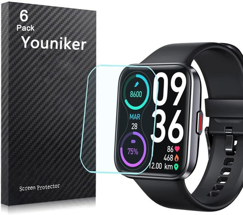 6 Pack ID208 Plus 1.8" Screen Protector Film Compatible with ENOMIR Smartwatch ID208Plus, Anti-Scratch Foils