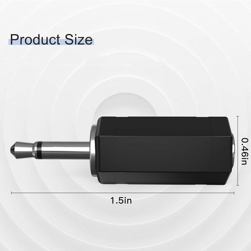 3.5mm Mono to Stereo Adapter, 2 Pack 3.5mm 1/8" Mono Male to TRS Stereo Female Jack for Headphone