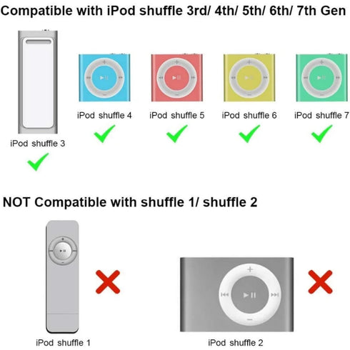 2 Pack, 10.5cm USB Power Charger Sync Data Transfer Cable for iPod Shuffle, 3.5mm Jack/Plug to USB Charger Cable