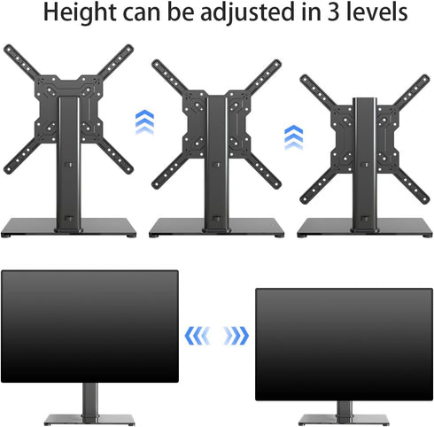 XINLEI 17-55 Inch 88lbs 400x400mm, TS102 Universal TV Stand Base, Table Top TV Stand for LCD/LED TVs, Height Adjustable