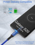 15ft Braided USB-C to USB-C Cable, 60W Fast Charging PD for iPhone 15/15 Pro, iPad Pro, Galaxy S23/S22, Pixel 6 Pro,