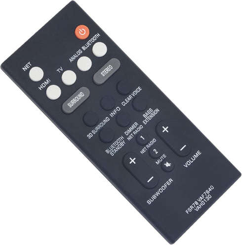 FSR78 VAF7640 VAH0130 Remote Control Replacement for Yamaha Sound Bar, WINFLIKE Soundbar Remote Controller