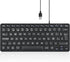 Perixx PERIBOARD-432 Mini USB Keyboard with Cable, Type X Scissor Keys, Large Print Letters, Spanish QWERTY
