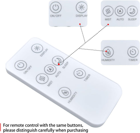 Snrigw 1000S 10L Replacement Remote Control for LEVOIT OasisMist Smart Humidifier,Essential Oil Diffuser