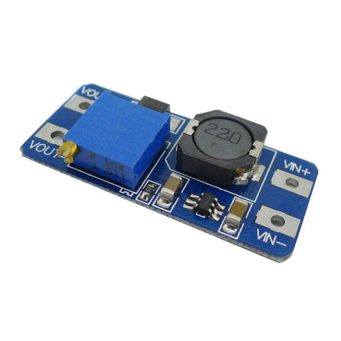 MT3608 DC-DC Step Up Boost Power Converter Adjustable 2A Module, Input 2-24V to Output 5V-28V (Pack of 5)