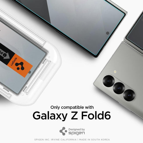 Spigen Tempered Glass Screen Protector, GlasTR EZ FIT for Galaxy Z Fold 6, 2 Pack