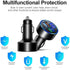 5 Port Car Charger Cigarette Lighter USB Charger, LED Voltage Monitor (4USB+PD) Adapter Compatible with