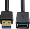 DTECH USB 3.0 Extension Cable, 10ft Type A Male to Female Adapter with Gold Plated Connector, Black, 10 Feet