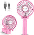 VersionTECH. Mini Handheld Fan, USB Desk Fan, Portable Table Fan with Rechargeable Battery for Travel, Pink