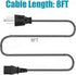 Saireed F2000 C1000 8ft Power Cable Replacement for Anker SOLIX Portable Power Station AC Cable
