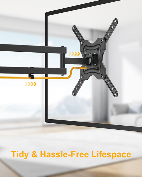 XVCAS 19-55 Inch 400X400 mm, 66 lbs Full Motion TV Wall Mount,vesa Monitor Mount Tv Brackets for LED LCD Flat Curved