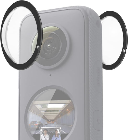 Puluz Sticky Lens Guards for Insta360 One X2, PC Protective Cover Cap for Waterproof 360 Action Camera Accessories