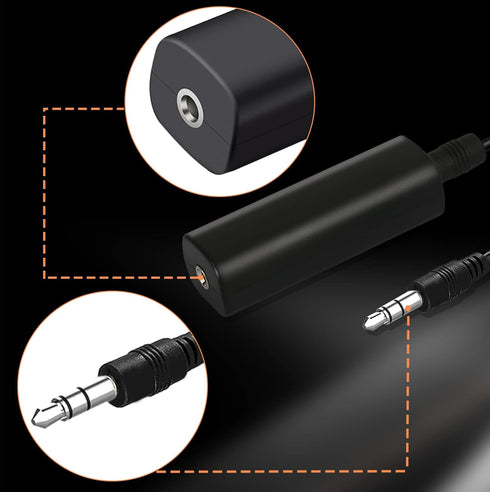 2 Packs Ground Loop Noise Isolator for Car Audio/Home Stereo System with 3.5mm Audio Cable