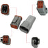 DT 4 Pin Connector Kit, 16-20 AWG Waterproof Electrical Terminal Block Kit (5 Set)