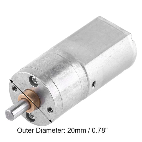 12V 20mm 100RPM DC Electric Gear Motor Speed Reduction Outer Diameter for RC Robot Model DIY Toys