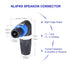 Pack of 6 NL4FRX Speakon Connector, 6 Packs 4 Pole Right Angle NL4FRX SpeakOn Plug, Free up Space Design Adapter with