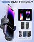 Reusable Velcro Phone Holder Car Mount, Universal Dashboard Windshield Phone Mount, 360° Rotation Compatible with iPhone