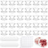 ULENDIS 30 Pieces Blank Sublimation Phone Holders Set - Collapsible Brackets with 30 Aluminum Sheets for DIY Finger