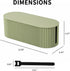 FABROK Cable Management Box, Cord Organizer Box with 10 Cable Ties, Power Strip Storage to Hide Charger Adapter Power Cord Charging Station(Small/Green)