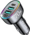 70W 4 Port Super Fast USB C Car Charger Adapter - Essential for Family Travel