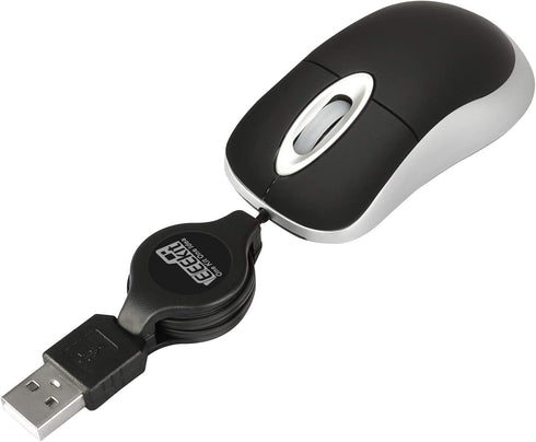 EEEKit Ultra Compact Black 3-Button USB Mouse, 3 x 1.57 x 0.98 in